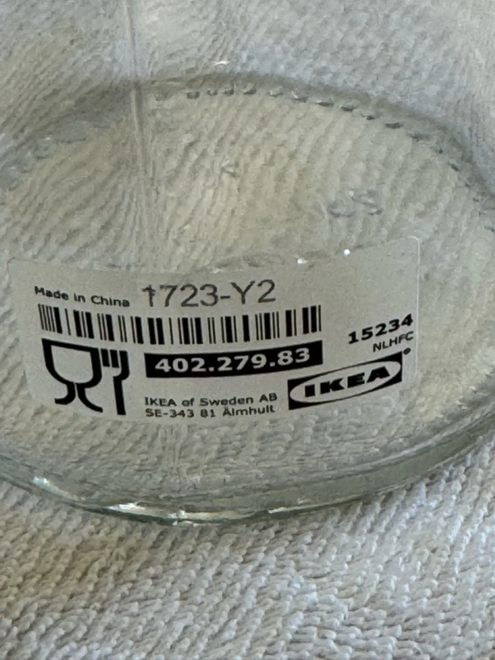 IKEA Clear Glass KORKEN Bottle with White Swing-Top